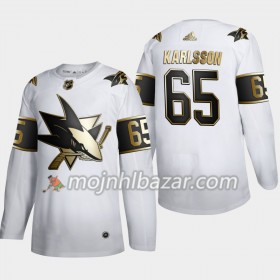 Dresovi San Jose Sharks Erik Karlsson 65 Adidas 2019-2020 Golden Edition Bijela Authentic - Muške